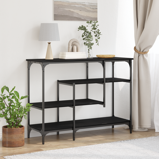 Masă de Consolă cu raft Stejar negru 100 x 35 x 75 cm - WALTI WALTI
