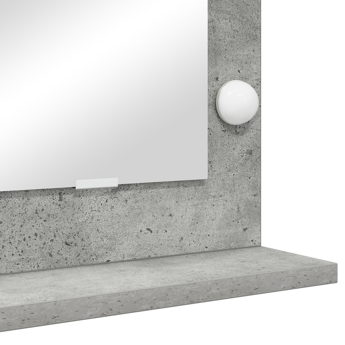 Oglindă de toaletă cu oglindă Gri din beton 60 x 55 x 18 cm - WALTI WALTI