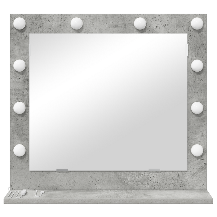 Oglindă de toaletă cu oglindă Gri din beton 60 x 55 x 18 cm - WALTI WALTI