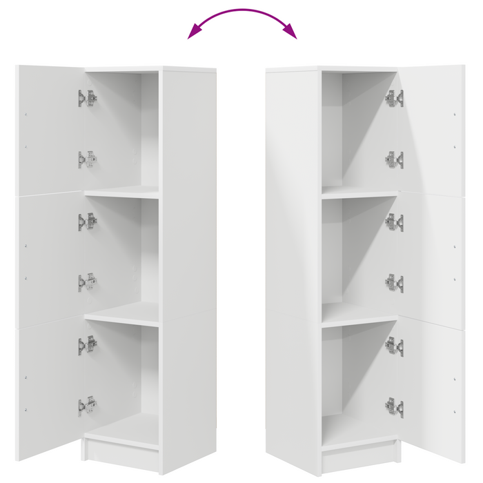 Highboard Alb 31.5 x 32 x 124 cm Lemn compozit - WALTI WALTI
