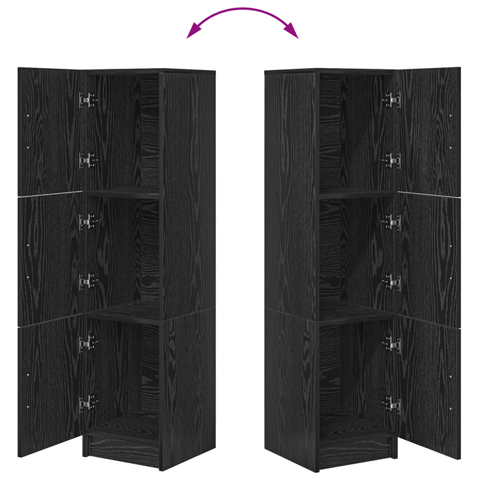 Highboard Stejar negru 31.5 x 32 x 124 cm Lemn compozit - WALTI WALTI