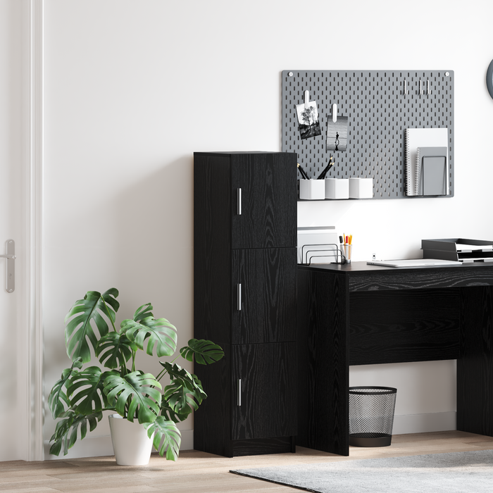 Highboard Stejar negru 31.5 x 32 x 124 cm Lemn compozit - WALTI WALTI