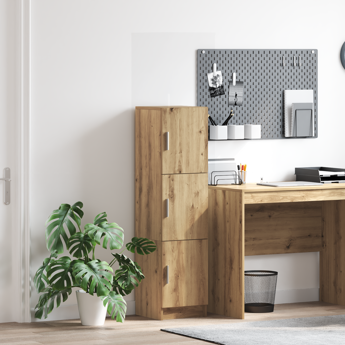 Highboard stejar artizanal 31.5 x 32 x 124 cm Lemn compozit - WALTI WALTI