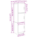 Highboard stejar artizanal 31.5 x 32 x 124 cm Lemn compozit - WALTI WALTI