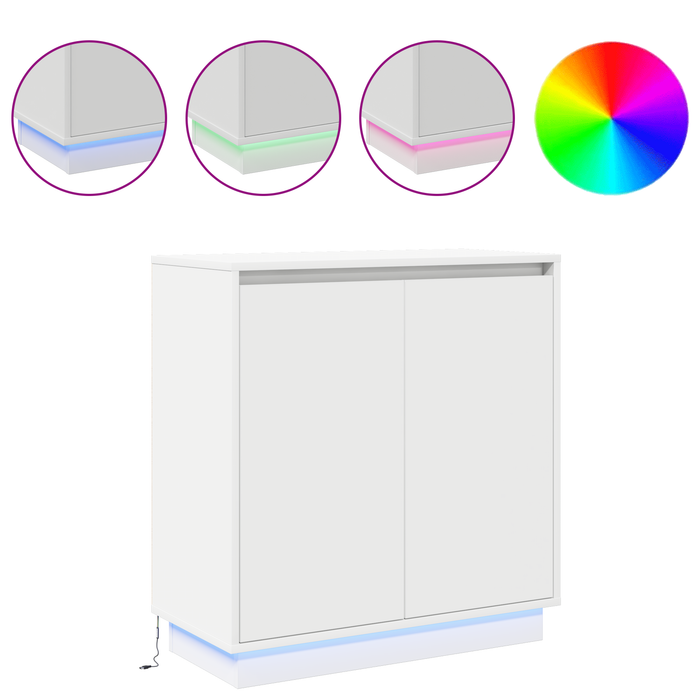Bufet LED pentru Alb 71 x 34,5 x 75 cm Lemn compozit - WALTI WALTI