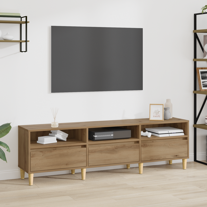 Cabinet TV Stejar Artizanal 150 x 30 x 45 cm Lemn compozit - WALTI WALTI