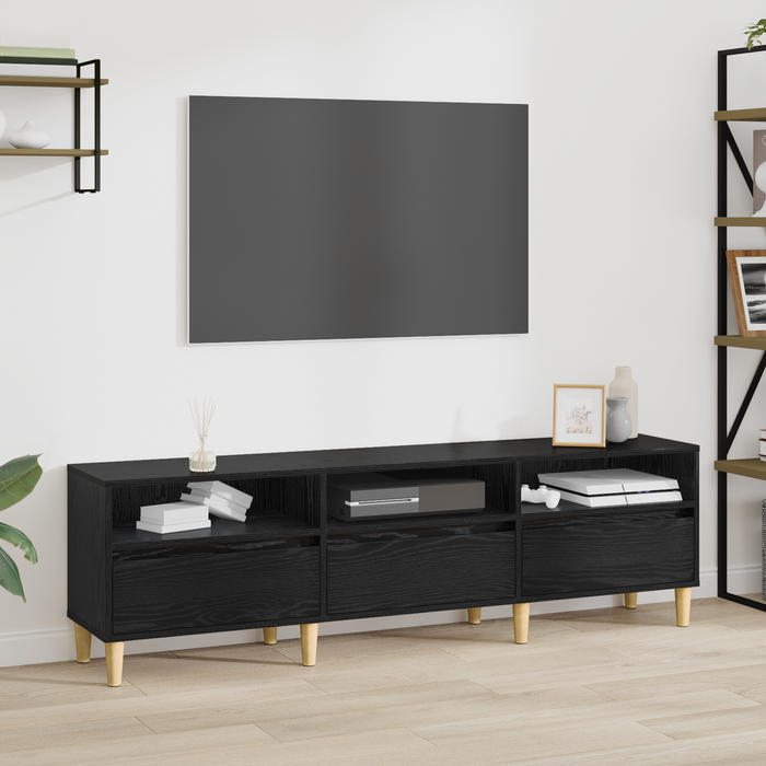 Cabinet TV Stejar Negru 150 x 30 x 45 cm Lemn compozit - WALTI WALTI