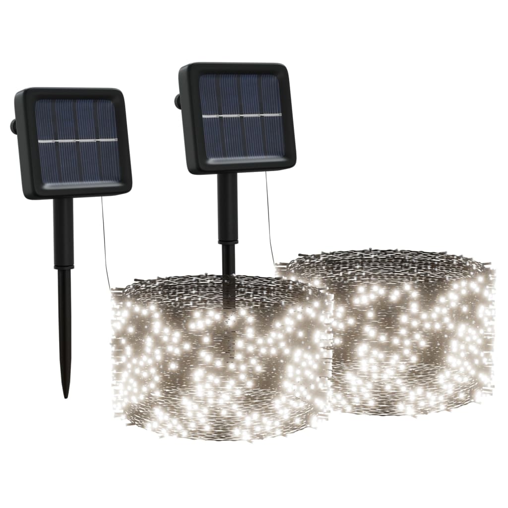 Lumini solare feerice 2 buc.x200 LED alb rece interior/exterior - WALTI