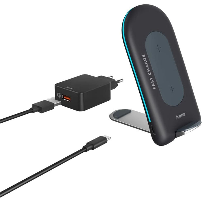 Incarcator wireless HAMA 201689, universal, QI, 15W, negru WALTI