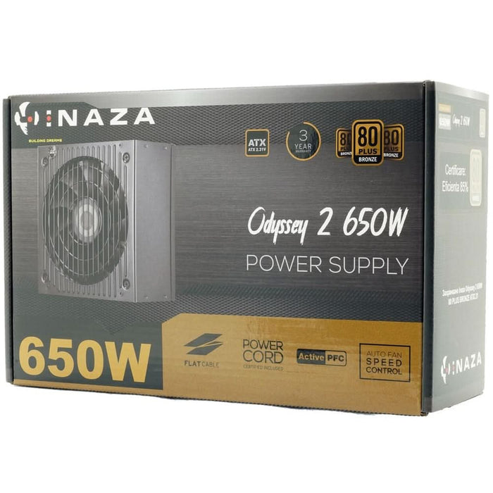 Sursa PC INAZA Odyssey 2, 650W, 120mm, 80 Plus Bronze WALTI
