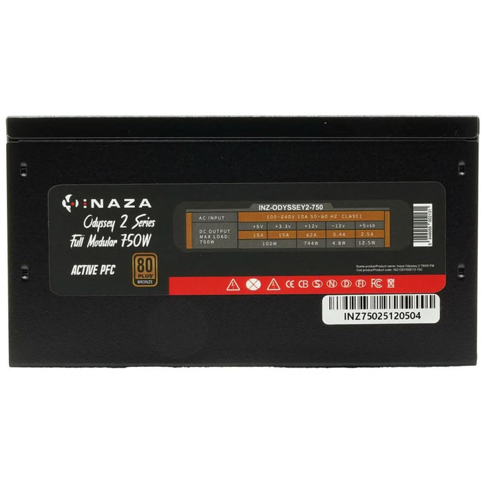 Sursa PC INAZA Odyssey 2, 750W, 120mm, 80 Plus Bronze, Full Modular WALTI