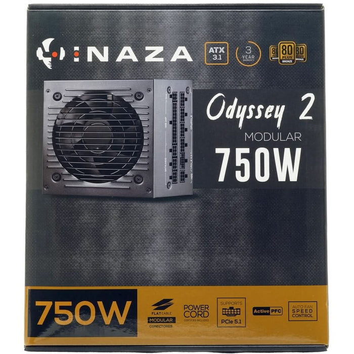 Sursa PC INAZA Odyssey 2, 750W, 120mm, 80 Plus Bronze, Full Modular WALTI