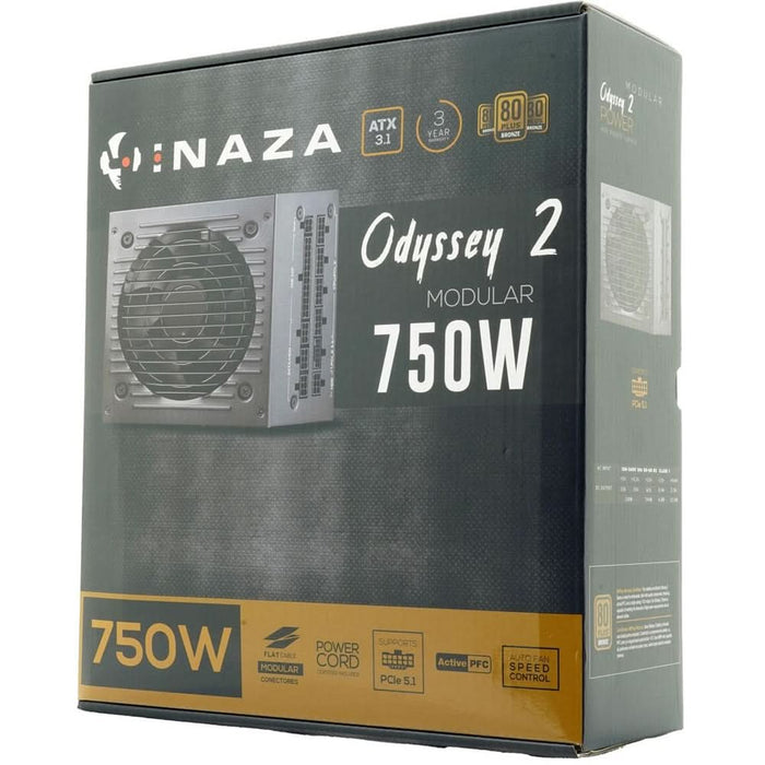Sursa PC INAZA Odyssey 2, 750W, 120mm, 80 Plus Bronze, Full Modular WALTI