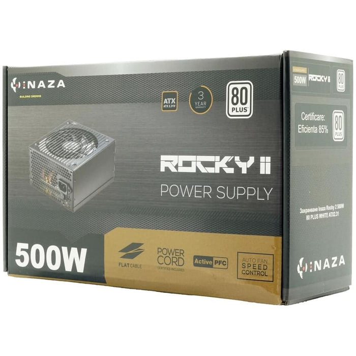 Sursa PC INAZA Rocky 2, 500W, 120mm, 80 Plus White WALTI