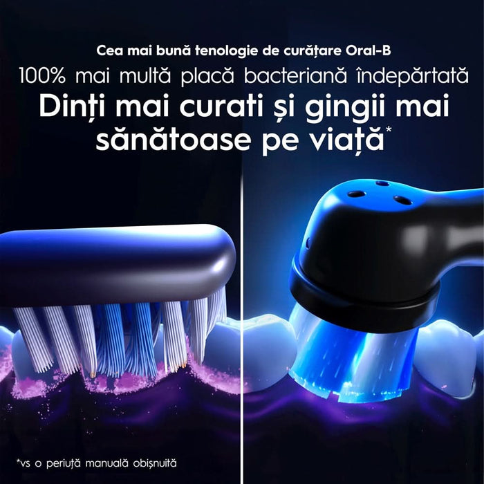 Periuta de dinti electrica ORAL-B iO10 Lunar Gold, iO Sense Cleaning Coach, 7 programe, 1 capat, auriu WALTI