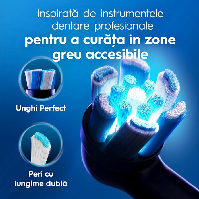 Periuta de dinti electrica ORAL-B iO2, 8800 miscari/min, Timer, 3 programe, 2 capate, negru WALTI