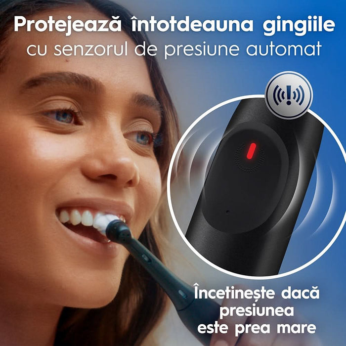 Periuta de dinti electrica ORAL-B iO2, 8800 miscari/min, Timer, 3 programe, 2 capate, negru WALTI