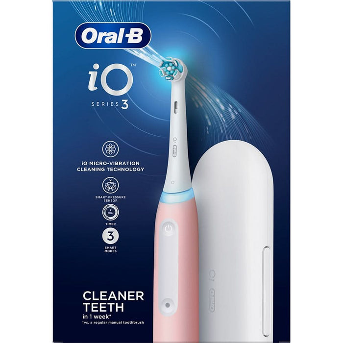 Periuta de dinti electrica ORAL-B iO3, 3 programe, 1 capat, roz WALTI