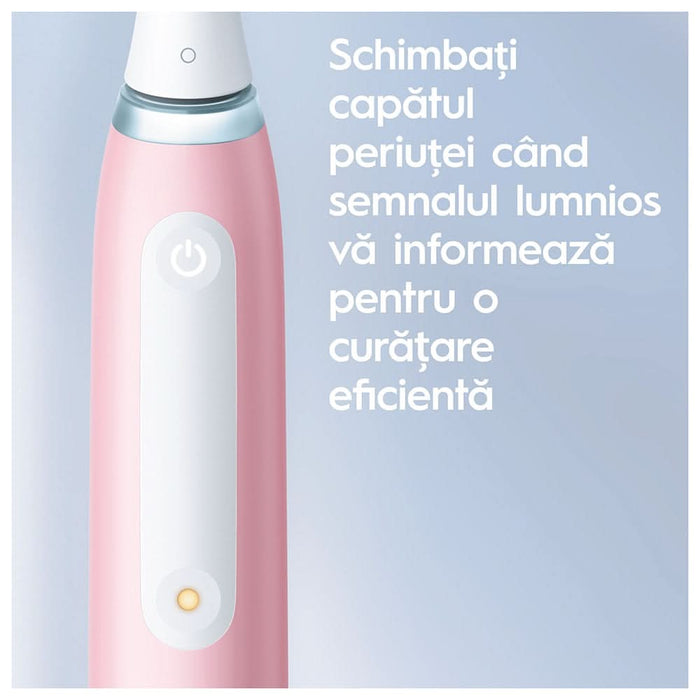 Periuta de dinti electrica ORAL-B iO3, 3 programe, 1 capat, roz WALTI