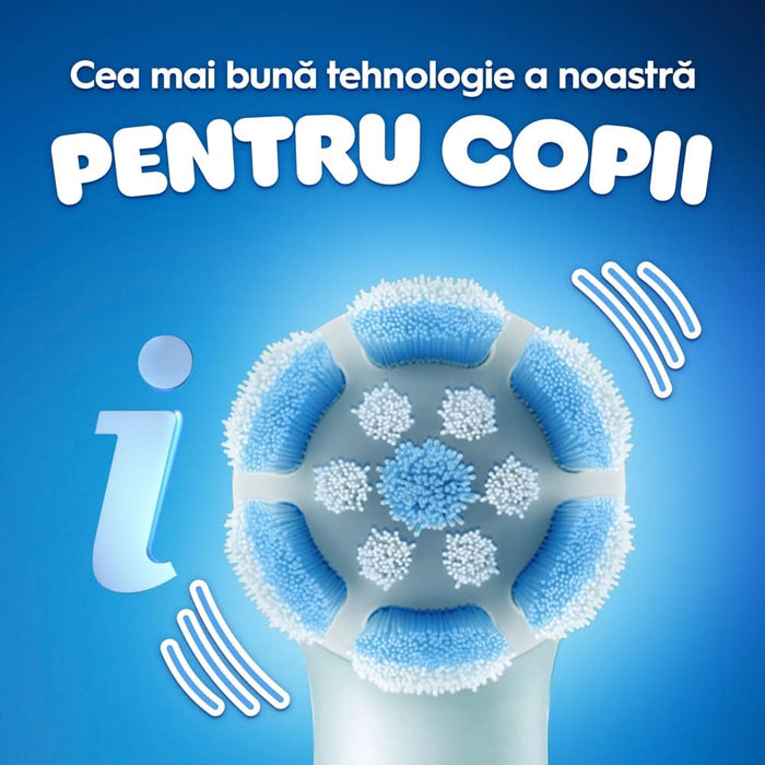 Periuta de dinti electrica copii ORAL-B iO Kids Disney Stitch, 3 programe, 1 capat, albastru WALTI
