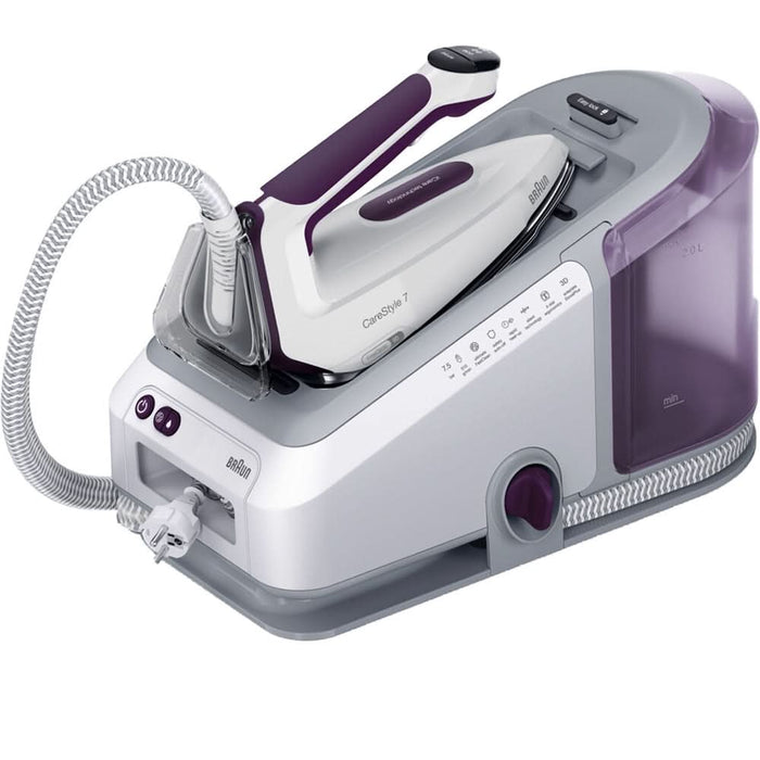 Statie de calcat BRAUN CareStyle 7 IS7266VI, 2700W, 550g/min, 2l, talpa Eloxal, alb-violet WALTI