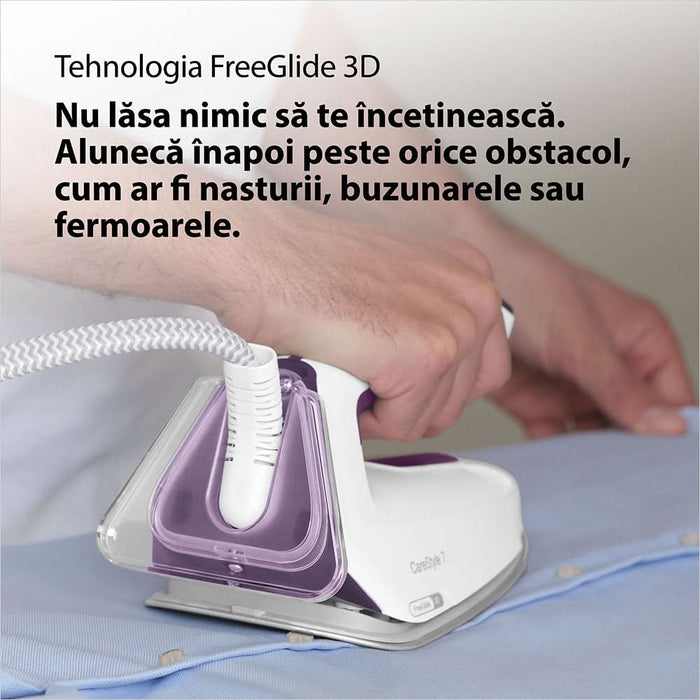 Statie de calcat BRAUN CareStyle 7 IS7266VI, 2700W, 550g/min, 2l, talpa Eloxal, alb-violet WALTI