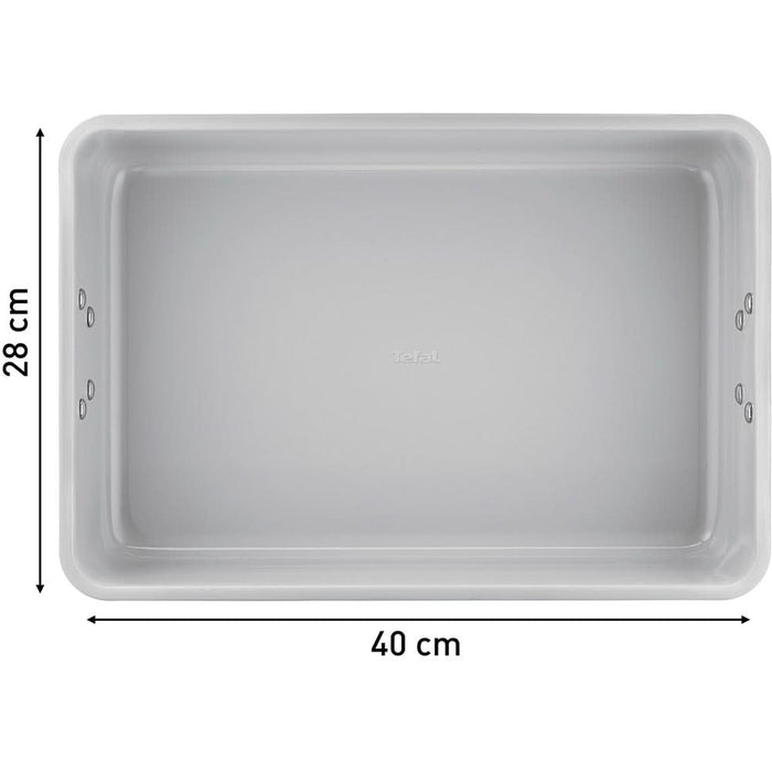 Tava de copt TEFAL Ceramik J1756204, 40x28cm, otel, verde WALTI