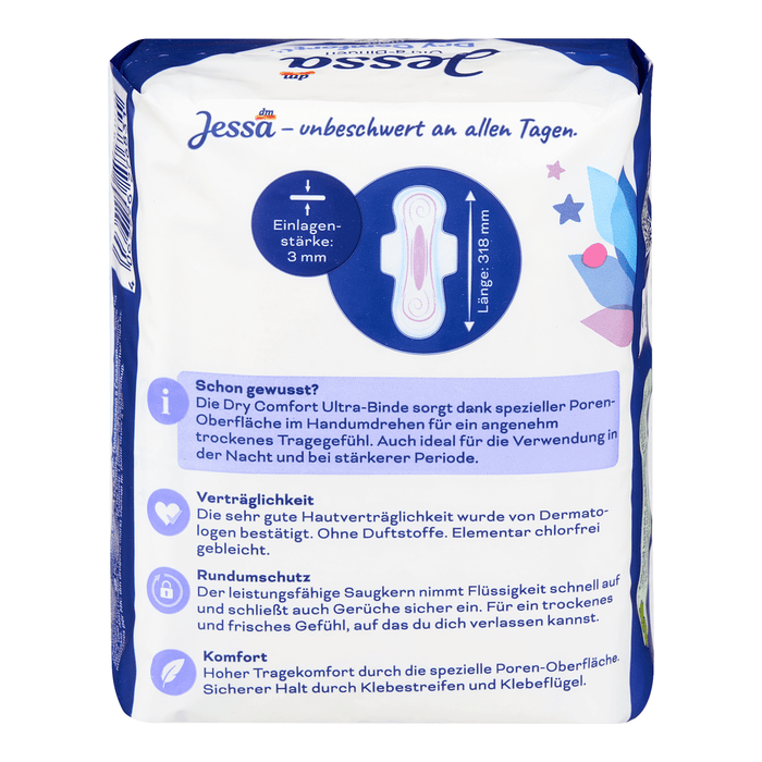 Jessa Absorbante igienice ultra Dry Comfort Night, 10 buc - WALTI WALTI