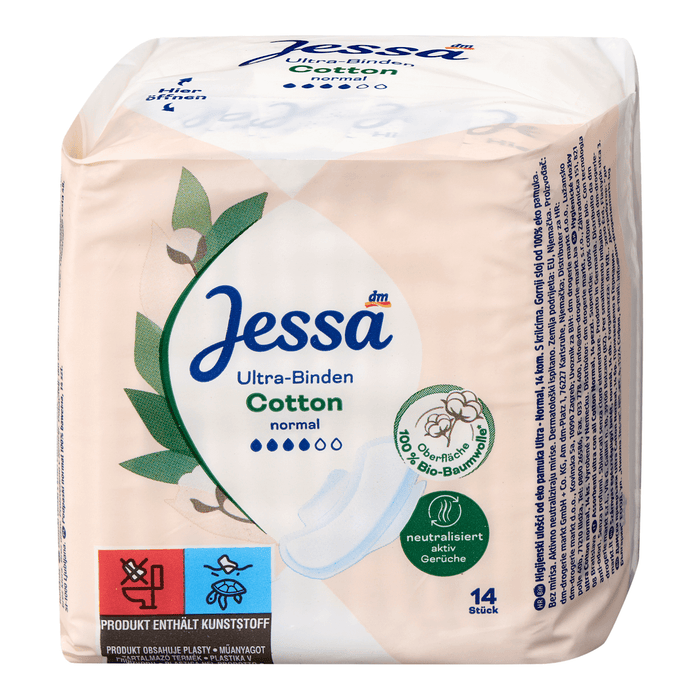 Jessa Absorbante ultra normal din bumbac, 14 buc - WALTI WALTI