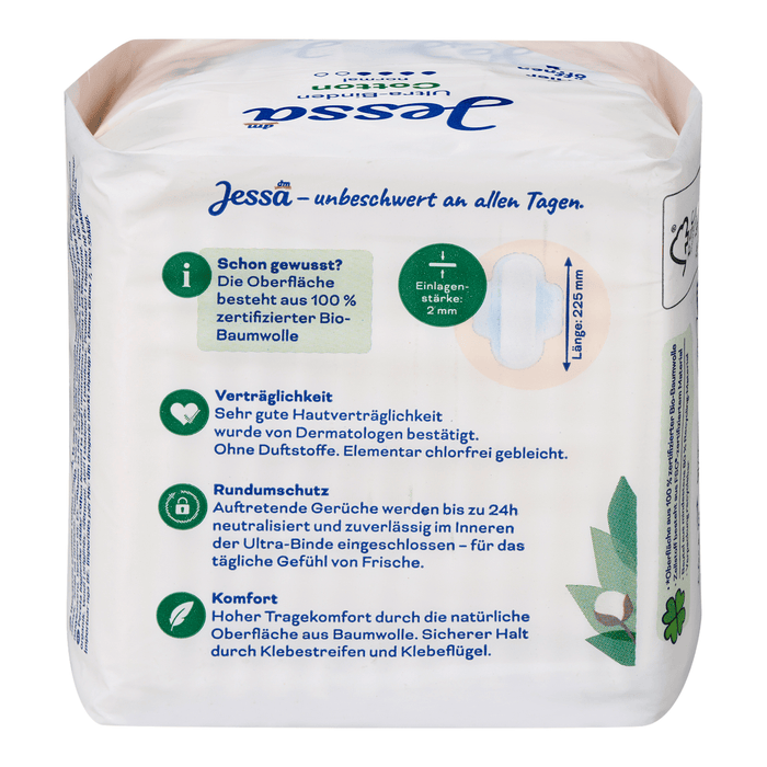 Jessa Absorbante ultra normal din bumbac, 14 buc - WALTI WALTI