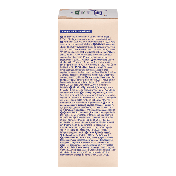 Jessa Absorbante zilnice, Cotton, lungi, 30 buc - WALTI WALTI