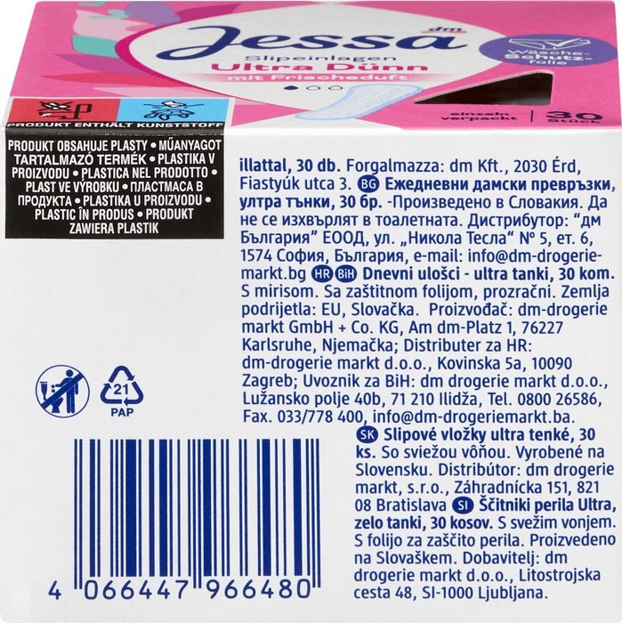 Jessa Absorbante zilnice ultra subțiri, 30 buc - WALTI WALTI