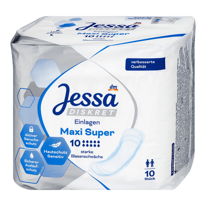 Jessa DISKRET Absorbante pentru incontinență maxi super, 10 buc WALTI