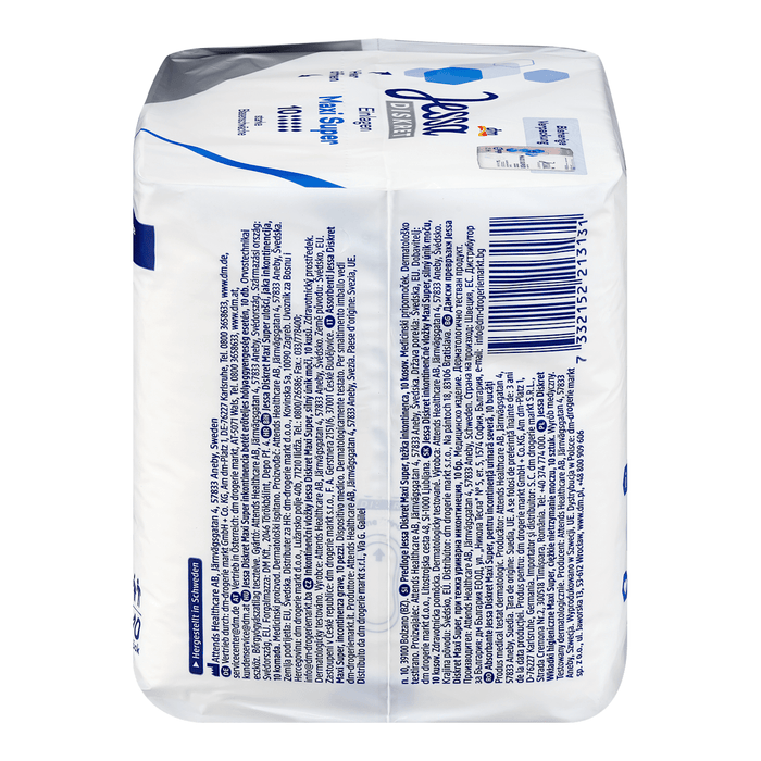 Jessa DISKRET Absorbante pentru incontinență maxi super, 10 buc WALTI