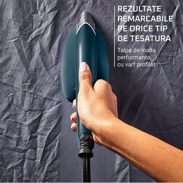 Aparat de calcat vertical cu abur TEFAL Duo Power JF4032E0, 1700W, 180g/min, 400ml, albastru inchis WALTI