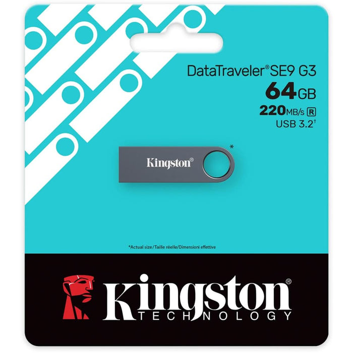 Memorie USB KINGSTON DataTraveler SE9 G3, 64GB, USB 3.2, negru WALTI