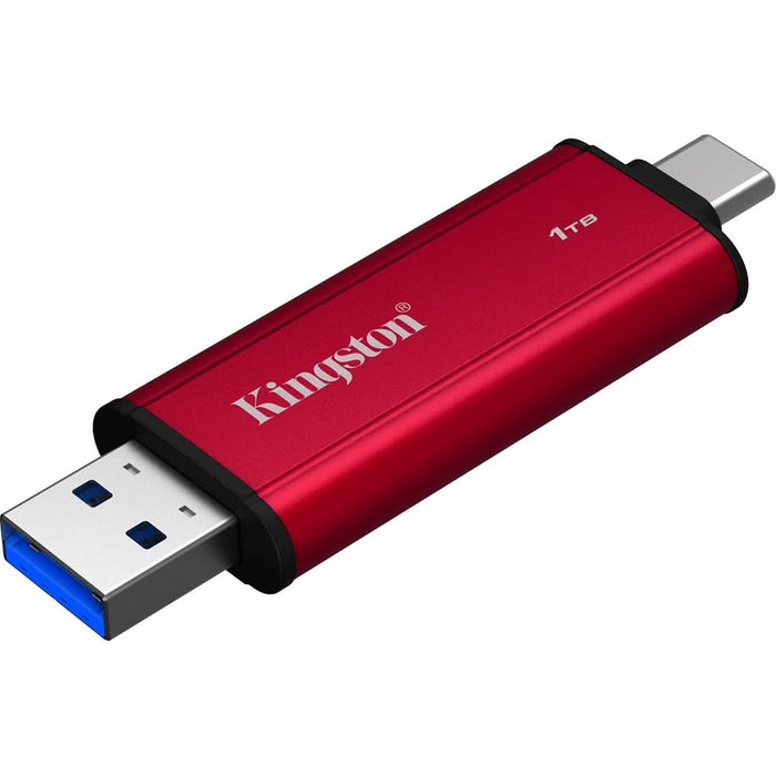 SSD extern KINGSTON Dual, 512GB, USB 3.2 Gen 2 Type-A/Type-C, negru-rosu WALTI