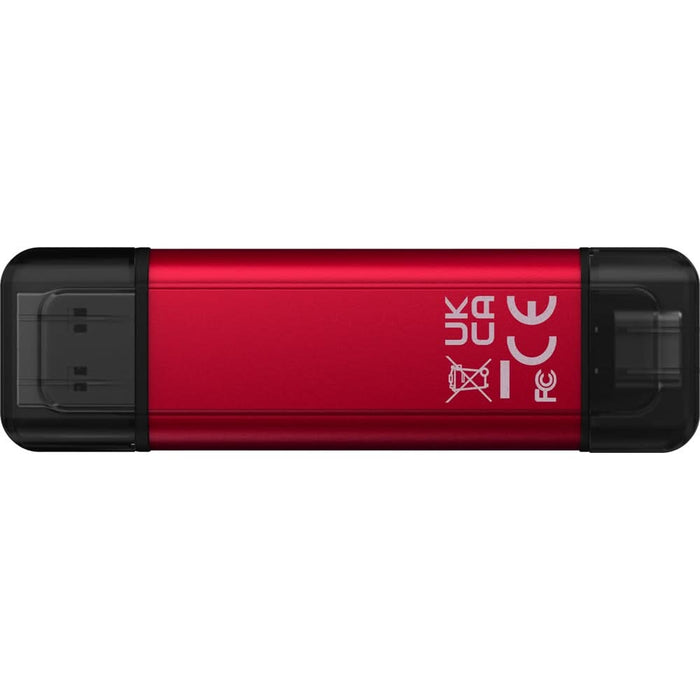 SSD extern KINGSTON Dual, 512GB, USB 3.2 Gen 2 Type-A/Type-C, negru-rosu WALTI