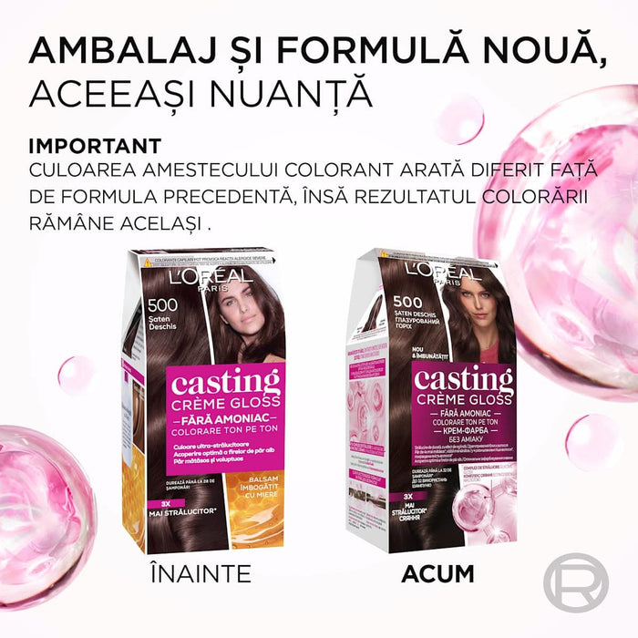 L'ORÉAL PARiS casting CRÈME GLOSS Vopsea păr 500 şaten deschis, 1 buc WALTI