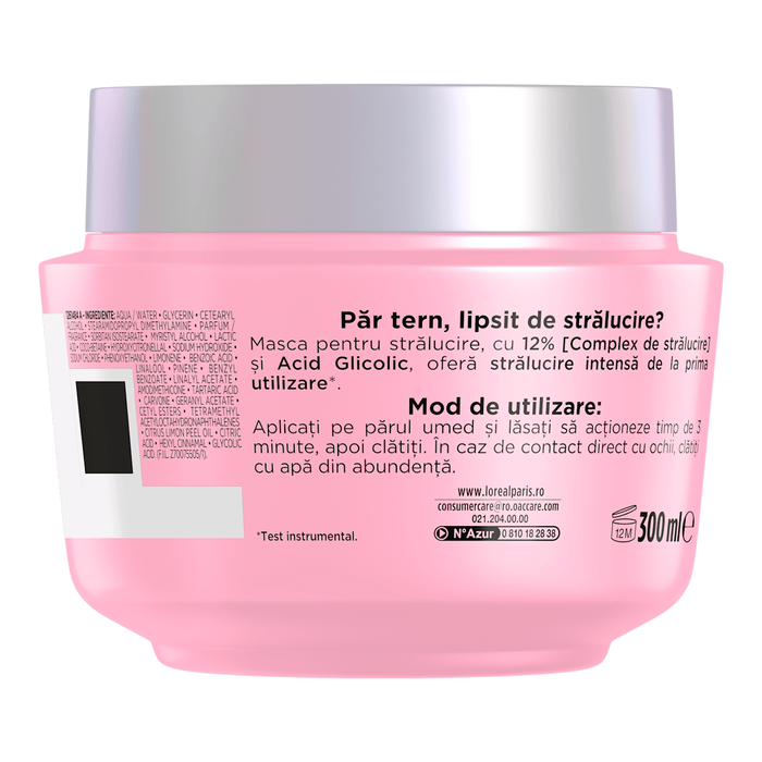 L'ORÉAL PARiS ELSEVE Glycolic Gloss mască pentru strălucire, 300 ml WALTI