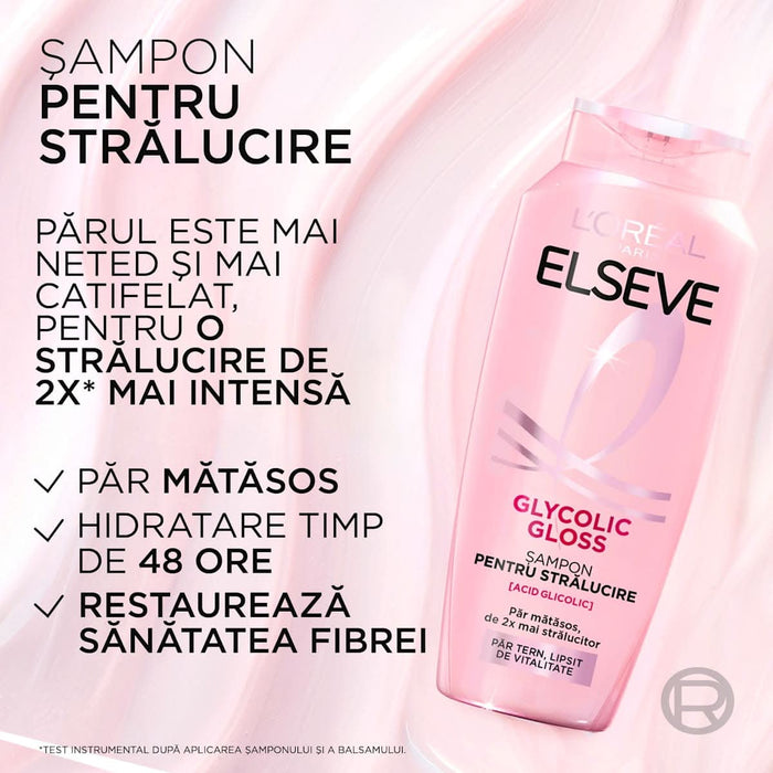 L'ORÉAL PARiS ELSEVE Glycolic Gloss șampon pentru strălucire, 250 ml WALTI