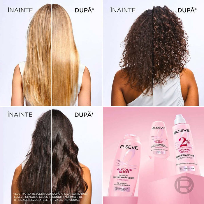 L'ORÉAL PARiS ELSEVE Glycolic Gloss șampon pentru strălucire, 400 ml WALTI