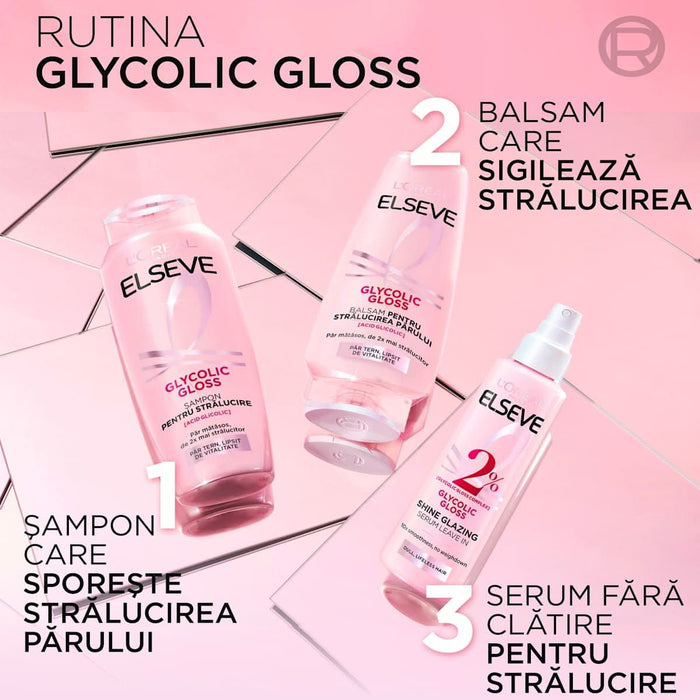 L'ORÉAL PARiS ELSEVE Glycolic Gloss șampon pentru strălucire, 400 ml WALTI