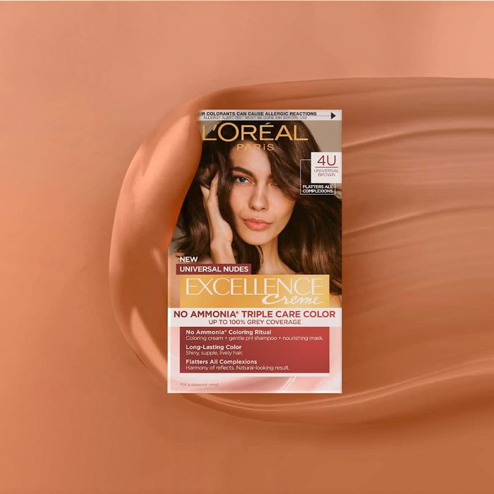 L'ORÉAL PARiS EXCELLENCE Creme Vopsea de păr permanentă 4U universal brown, 1 buc WALTI