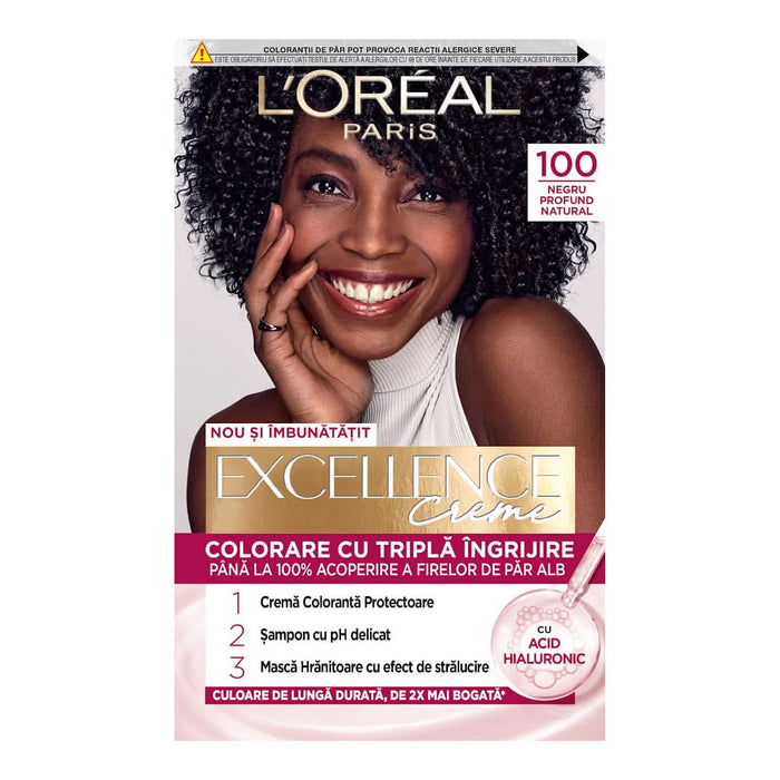 L'ORÉAL PARiS EXCELLENCE Creme Vopsea de păr permanentă cu amoniac 1, 1 buc WALTI