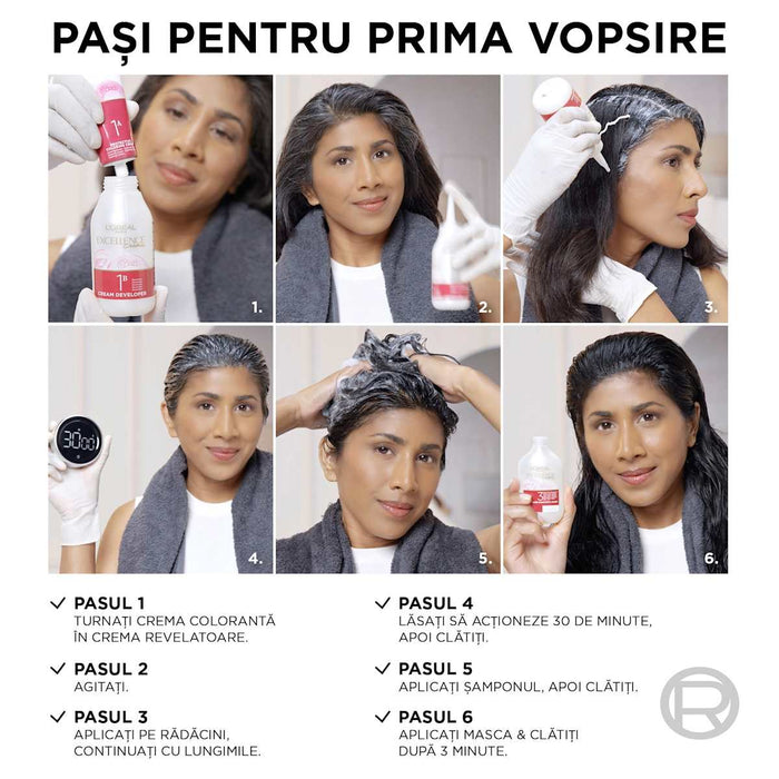 L'ORÉAL PARiS EXCELLENCE Creme Vopsea de păr permanentă cu amoniac 1, 1 buc WALTI