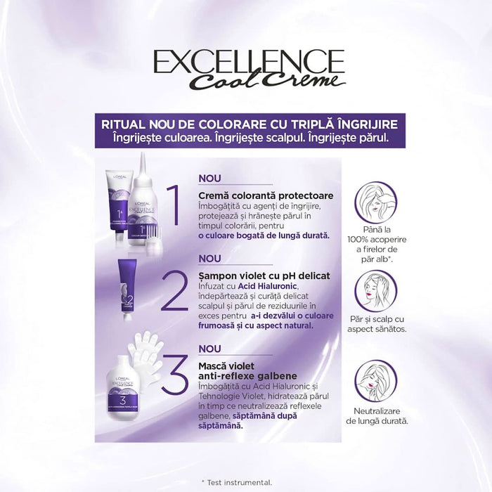 L'ORÉAL PARiS EXCELLENCE Creme Vopsea de păr permanentă cu amoniac 6.11, 1 buc WALTI
