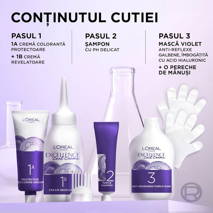 L'ORÉAL PARiS EXCELLENCE Creme Vopsea de păr permanentă cu amoniac 6.11, 1 buc WALTI