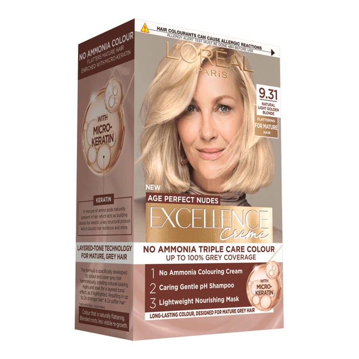 L'ORÉAL PARiS EXCELLENCE Creme Vopsea de păr permanentă Perfect Nudes 9.31, 1 buc WALTI