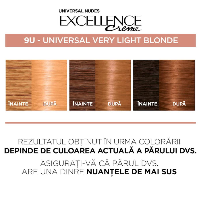 L'ORÉAL PARiS EXCELLENCE Creme Vopsea permanentă 9U light blonde, 1 buc WALTI